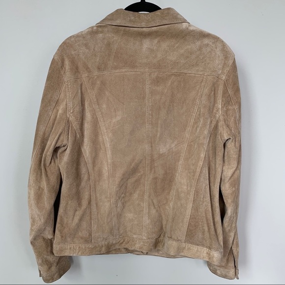 For Joseph Suede Button Up Tan Blazer Jacket Size L - Picture 2 of 7